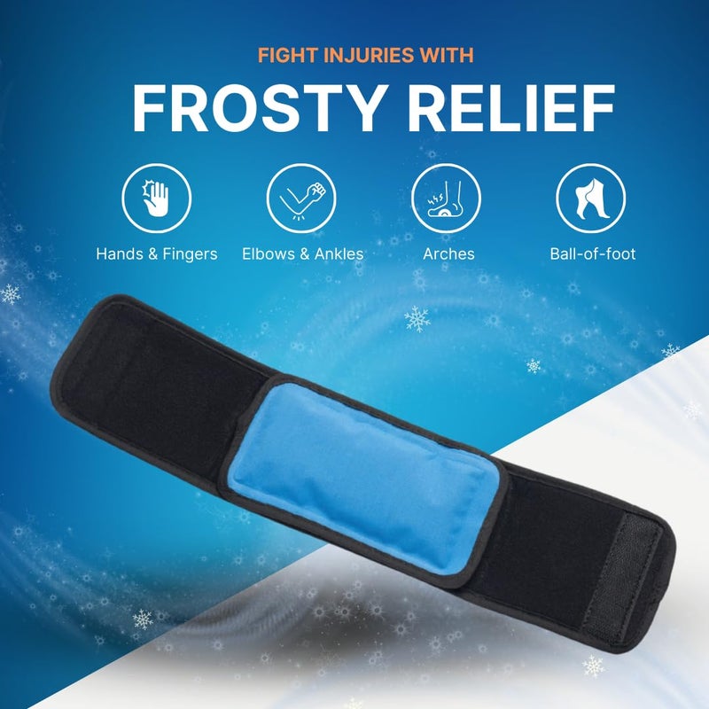 NatraCure Cold Therapy Wrap (Regular) with 14" Strap - 2 Pack - Small Reusable Gel Ice Pack Compress for Injuries and Pain Relief, Hand, Arch of Foot, Wrist, Elbow, Arthritis, Neuropathy - 715 CAT2PK - Image 2